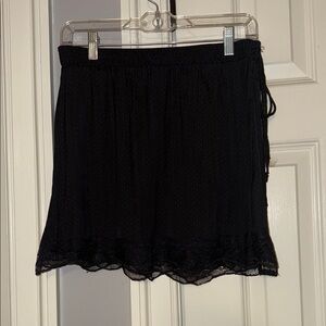 FP Black Lace Trim Skirt